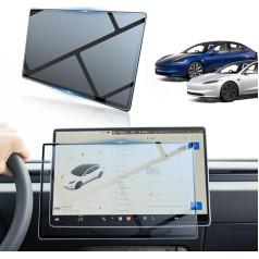 BIBIBO Защитный экран для Tesla Model 3 Highland 2024, 15,4-дюймовый закаленный стеклянный экран, 9H закаленное стекло, защитная пленка для навигации Model 3, ус