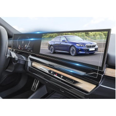 BIBIBO BMW i3 Premium Navigation + Cockpit Screen Protector, защитная пленка для BMW i3 i4 i5 i7 iX X5 X6 X7 XM iDrive 8 2022-2024, PET Screen Protector, BMW Scratch-Resistant Screen Protector (Pack