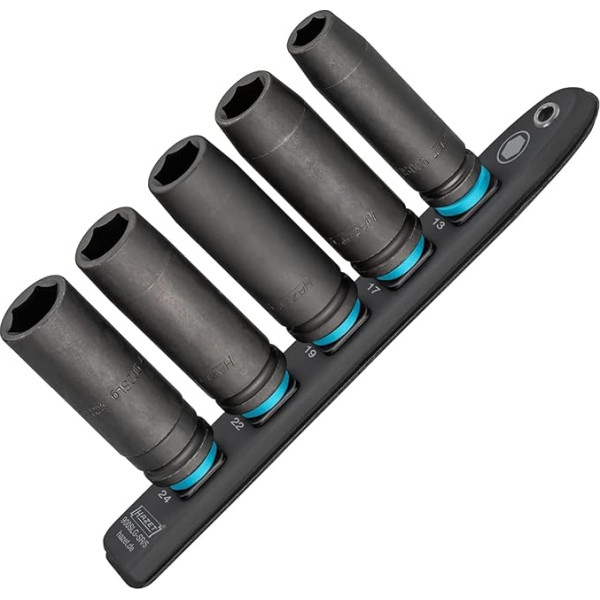 HAZET Smart-Rail 900Slg-SR/5 I Магнитное основание с 5 слотами, привод: Квадрат 12,5 мм (1/2 дюйма), Выход: Внешний шестигранник I Гибкая пластиковая торцевая 