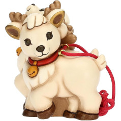 THUN - Пара оленей Робин для саней Керамические ручной декорированный Рождество украшения Идея подарка 7,5 х 7 х 9 см H