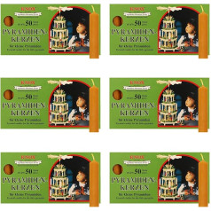 OLShop AG Knox Свечи-пирамидки натуральные упаковка из 6 (6 х 50 шт.) Размер: Приблизительно 14 x 70 мм Рождественские свечи