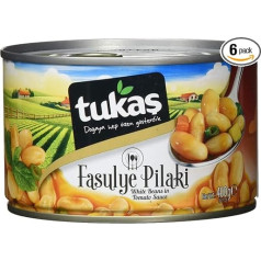 TUKAS Белая фасоль в томатном соусе, упаковка из 6 (6 x 400 г)