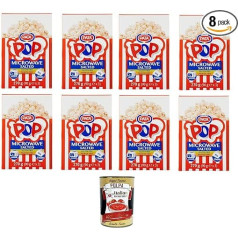 Pata Snack Попкорн соленый для микроволновой печи 8 x 270 г Упаковка из 3 пакетов по 90 г + итальянская гурманская польпа 400 г