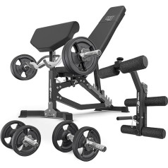 Marbo Sport Set MS39_2.0 | Двусторонняя скамья + стол для скручиваний + пресс для ног | Штанги и гири 42 кг на выбор | Сделано в ЕС