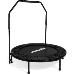 Складной батут для фитнеса VirtuFit с ручкой - черный - 100 см