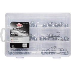 Berkley Fusion19 Jighead Pack - коллекция джиг-головок в коробке для снастей, смешанные размеры для резиновых хвостов - ловля хищника, щуки, басса, судака