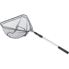 Треугольная рыболовная сеть складная телескопическая алюминиевая ручка с кнопкой, выдвигающаяся до 60