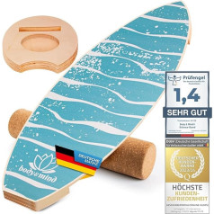 Баланс-борд Surfboard Surf Balance Wobble Board для физиотерапевтического обучения серфингу; тренирует баланс и координацию с бесплатной электронной кни