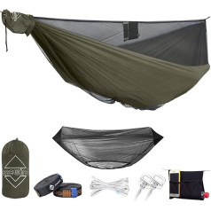 Гамак onewind Ridgeline XL Double Camping Hammock с москитной сеткой, ремнями для крепления на деревьях, компактный для кемпинга, пляжа, отдыха