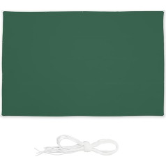 Relaxdays Sun Shade Sail 5 x 7 m Water Resistant Polyester Rectangular Canvas with Tension Ropes Garden & Balcony Green