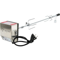 Набор шампуров для барбекю BBQ-Toro, 90 см, включая мотор из нержавеющей стали, 220 В - 240 В, вертел