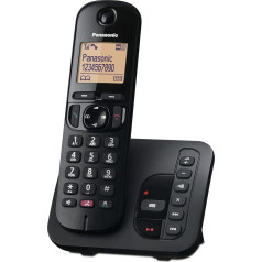 Цифровой беспроводной телефон Panasonic KX-TGC260 18-минутный автоответчик, специальная кнопка блокировки вызова, легко читаемый матричный дисплей