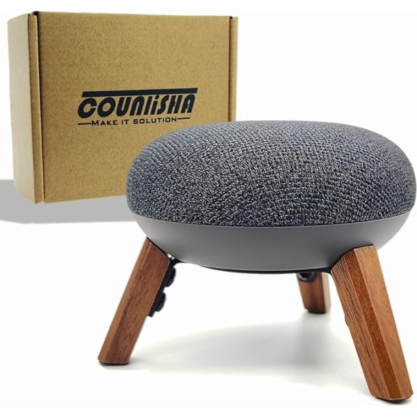 Крепление из натурального дерева, совместимое с Google Home Mini, мини-колонка, крепление на штатив с металлической рамой, нескользящая безопасна