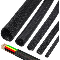 Tanstic 9.8Ft - 1/4 дюйма оплетка рукава кабеля, протектор провода Loom трубки рукава кабеля сплит Sleeving, расширяемый оплетка рукава для компьютера USB 