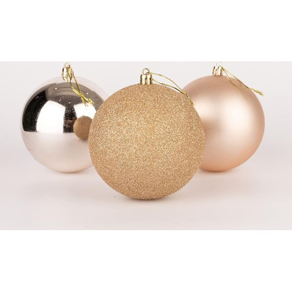 10cm/6pcs Рождество Baubles Ударопрочный Шампанское Золото Рождественская Елка Украшения Шарик Украшения Baubles Рождественские Украшения Праздник