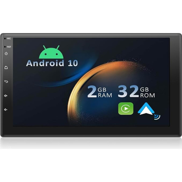 YUNTX Android 10.0 Double DIN Автомобильное радио с спутниковой навигацией, GPS 2 Din, встроенная камера заднего хода, 7 дюймов, Soutien DAB+, Commande au Volant, 4G, WiFi, Bluetooth
