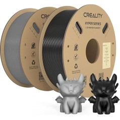 Creality Official Hyper PLA Filament Black + Grey 2 кг, материал для 3D принтера для высокоскоростной печати, прочный и устойчивый, гладкий, с завышенными характер