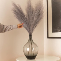 Пампасная трава большая 100 см, пампасная трава XXL, 3 стебля пампасной травы серый, пампасная трава декор искусственный, бохо декор, современн