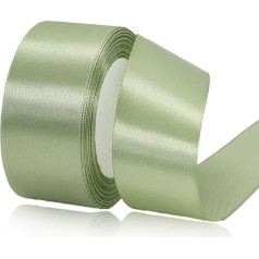 Подарочная лента Sage Green шириной 40 мм, 23 метра атласные ленты белая ткань лента ремесла, венки, свадебные украшения, Рождество, банты для воло