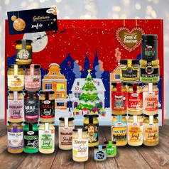 Altenburger Original Advent Calendar Горчица и соусы для взрослых с высококачественными деликатесными горчицами, горчичными соусами и фруктовыми горчицам