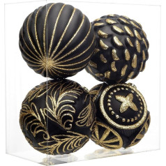 Arborus 4 x Рождественские елочные игрушки 12 см Пластиковые елочные игрушки Рождественские елочные украшения Блеск Рождественские елочные ук