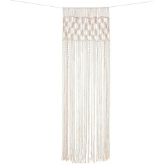 Yeeliv Macrame Wall Hanging Door Curtain, Boho Woven Tapestry, Room Divider, 74 x 203 cm, Cotton Woven Door Curtain Tapestry, Wedding Background, Window Curtains, Wall Decor