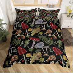 Гриб Комплект Постельного Белья Дети Гриб Улитка Лист Пододеяльник Мальчики Девочки Подростки Спальня Природа Ботаническое Животное Под