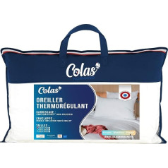 COLAS NORMAND - Терморегулирующая подушка - прохладная - твердая - 50 x 70 см - отводит пот - перкаль 100% хлопок - ощущение свежести - против пота - францу