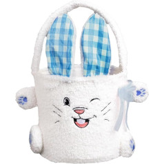 Пасхальная корзина для кроликов, сумки для пасхальных корзин, мягкая корзина для хранения пасхальных сладостей, пустая пасхальная корзина