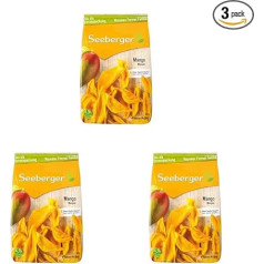 Seeberger Mango 1 x 300 г, кусочки сухофруктов из поцелованного солнцем манго - фруктовые и экзотические на вкус - без добавления сахара - энергетичес
