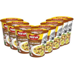Reeva Pasta Snack Mushroom 70 г x 8 Лапша быстрого приготовления со вкусом грибов готовится всего за 5 минут - просто добавьте горячей воды