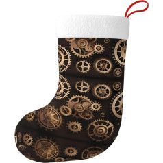 BROLEO Weihnachtsschmuck Strumpf für Festtage und Feiertagspartys Steampunk Mechanische Zahnräder Bild