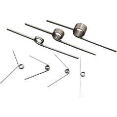 RSRSR Torsionsfeder aus Edelstahl, Drahtdurchmesser 0,8 mm, Außendurchmesser 10 mm, mechanische Torsionsfedern aus Federstahl, (0.8x10mm-6 Turns - 60°)