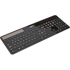 Беспроводная клавиатура Logitech K750, питание от солнечных батарей, подключение 2,4 ГГц через приемник USB Unifying, подсветка клавиш, ультраузкие и эк