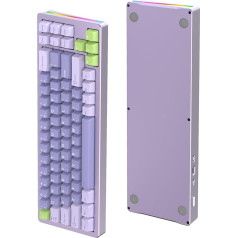 ATTACK SHARK M71 CNC Aluminium Mechanical Gaming Keyboard, трехрежимная BT5.0/2.4G беспроводная/проводная, 4600mAh перезаряжаемая, 68% Hotswap прокладка, Poron форма, Chroma RGB Lighting для 