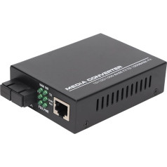 Bewinner Gigabit Multimode Fiber Ethernet Media Converter, Gigabit SFP to RJ45 Fiber Media Converter, Fiber to Ethernet Converter, 10 100 1000Base Tx to 1000Base SX SMF RJ45 (EU Plug)