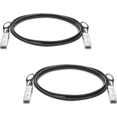 QINIYEK 10G SFP+ DAC Twinax Cable, медный пассивный кабель прямого подключения (DAC), совместимый с Cisco SFP-H10GB-CU 2M, Ubiquiti UniFi, , Supermicro, Netgear, Mikrotik, 2 метра (6,5 футов) -2
