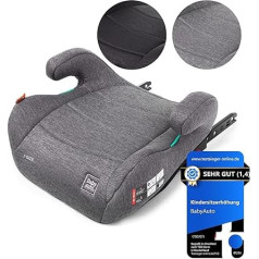 Автомобильное кресло-бустер BABYAUTO Isofix, ECE R129, группа 3 (22-36 кг / 5-12 лет) 125-150 см iSize, дополнительная мягкая обивка для большего комфорта, серый