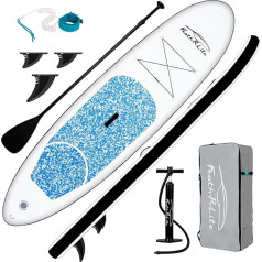Надувная доска FunWater Stand Up Paddle Board, доска для серфинга, SUP, с аксессуарами, регулируемым веслом, насосом, рюкзаком для путешествий ISUP, поводком,