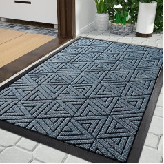 Yimobra Doormat Outdoor Heavy Duty Durable Entrance Mat Outdoor Easy Clean Water Resistant 120x80cm Blue Mix