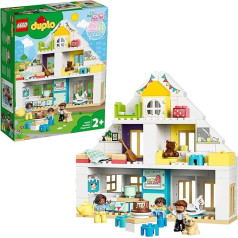 Lego 10929 Duplo Наш дом 3 в 1 Набор, кукольный дом для девочек и мальчиков от 2 лет с фигурками и животными