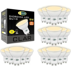 CLAR - Светодиодная лампа GU10 керамическая теплый белый, 9 Вт GU10 LED, GU10 лампа, GU10 LED, светодиодная лампа GU10, светодиодная лампа GU10 теплый белый 3000 