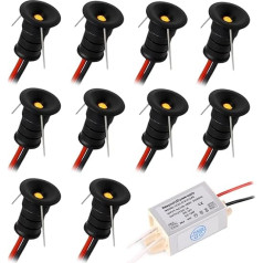 kpslucerna 10 Pack Маленький Светодиодный Точечный Светильник 0.5W Мини Встраиваемый Потолочный Точечный Светильник 12V Кухня Лестница Витрина Прих