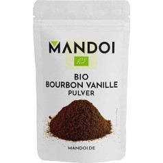 Mandoi Organic Bourbon Vanilla Powder Ground 15 г Молотый порошок из настоящих ванильных бобов Ванильный порошок с Мадагаскара без добавок