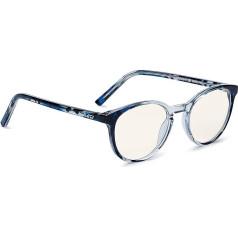 Bolle Sicherheitsbrille Dallas PRBDALL108, Blaulichtblockierende Schutzbrille, Nylon TR90 Crystal Blue Tortoise, PC-Gläser Plano, One Size