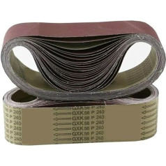 LZZYFPX 10 Stück 533 x 75 mm Schleifbänder, Körnung 40-1000, Aluminiumoxid-Schleifmaschine, Schleifbänder, 7,6 x 53,3 cm, for Polieren von Sandbandmaschinen(P120)