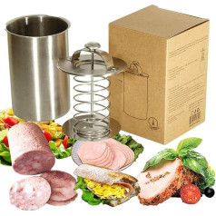JasCherry Нержавеющая сталь давления ветчина Cooker ветчина пресс для здоровой колбасы домашнего мяса пресс с термометром - ветчина Cooker горшок дл