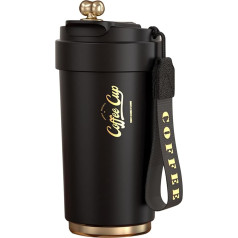 XUDREZ Дорожная кружка с крышкой от протекания, многоразовый дисплей температуры из нержавеющей стали, вакуумные бутылки для горячих и холод