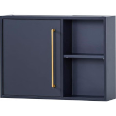 Schildmeyer Kent Wall Cabinet Wood Composite Night Blue/Gold 66,8 x 16 x 48,4 см