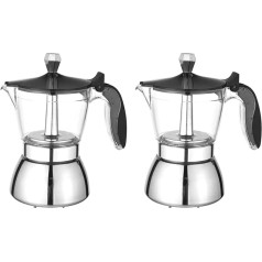 2 x Moka Pot, 4 чашки плита эспрессо кубинский кофе перколятор премиум Moka итальянский кофе эспрессо